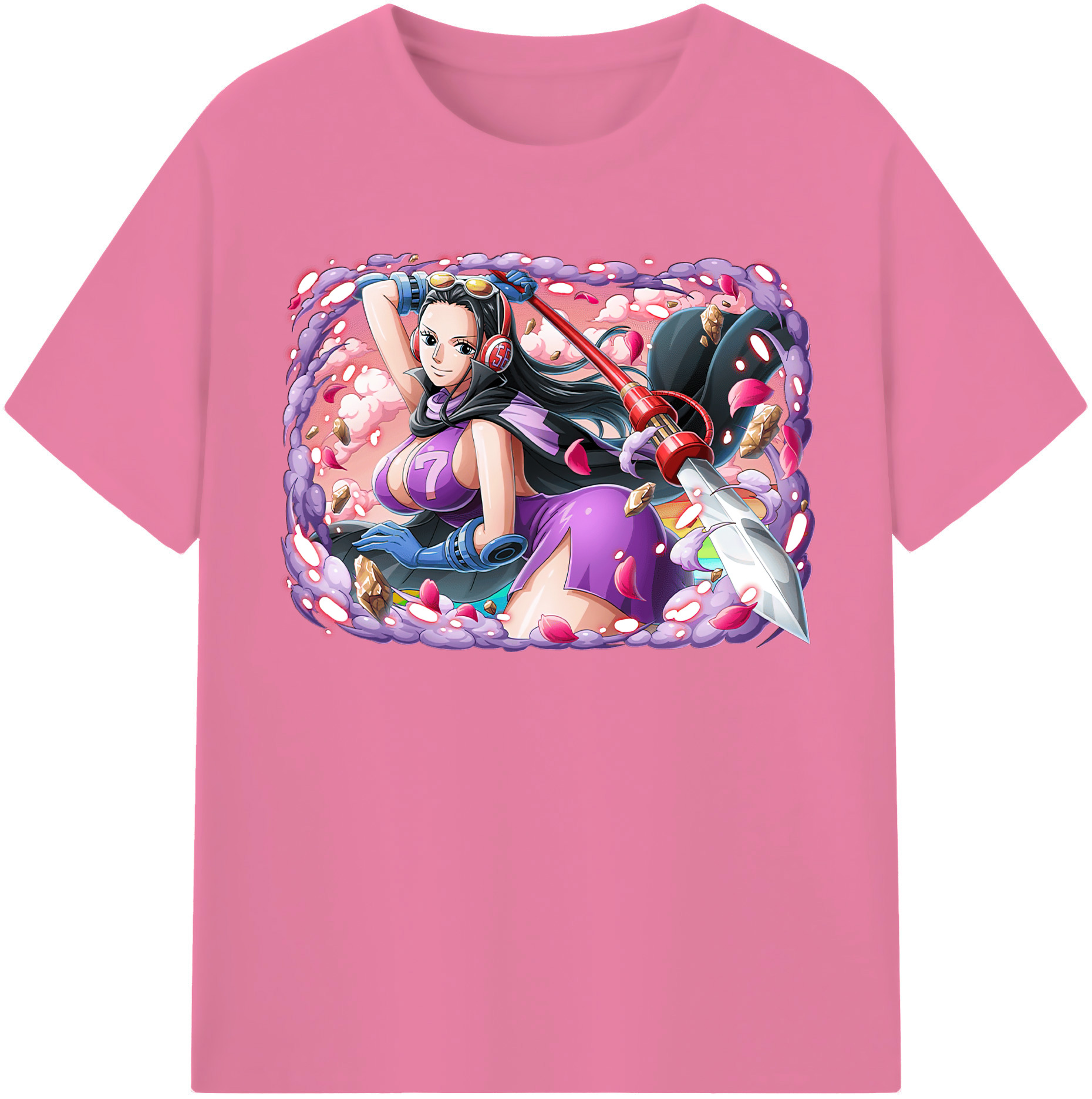 ワンピース ニコ・ロビン ONE PIECE Nico Robin 綿100％半袖Tシャツ（フロントプリント）
